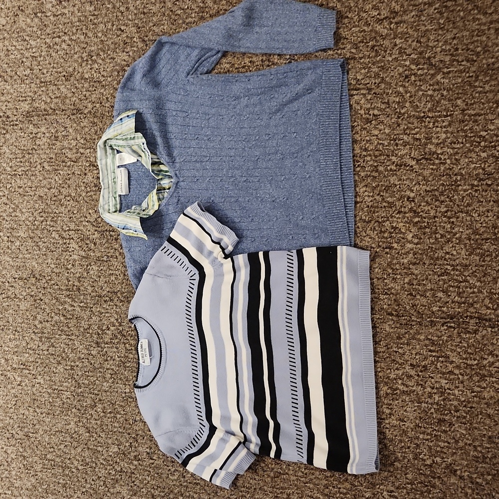 2 Alfred Dunner Sweaters Size Petite M Color Blue